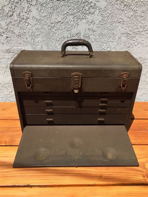 1950s tool box steel|Vintage 1950's KENNEDY Steel Tool Box .